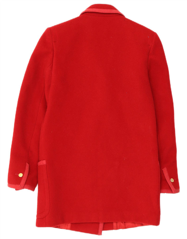 Les Copains Damen Zweireihiger Mantel UK 10 Kleine rote Wolle