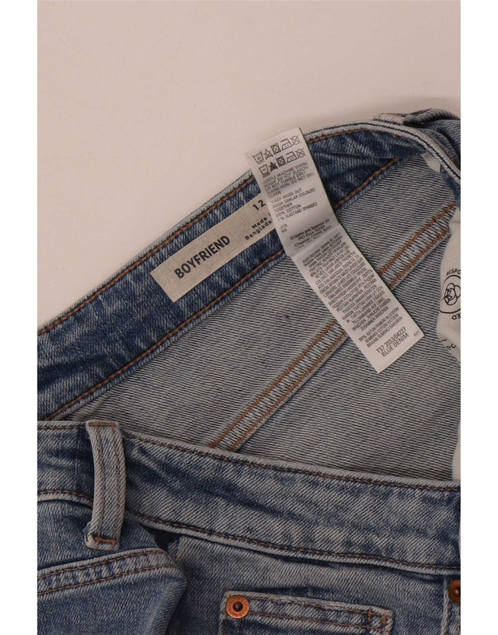 Marks & Spencer Damen Boyfriend-Jeansshorts UK 12 Medium W30 Blau