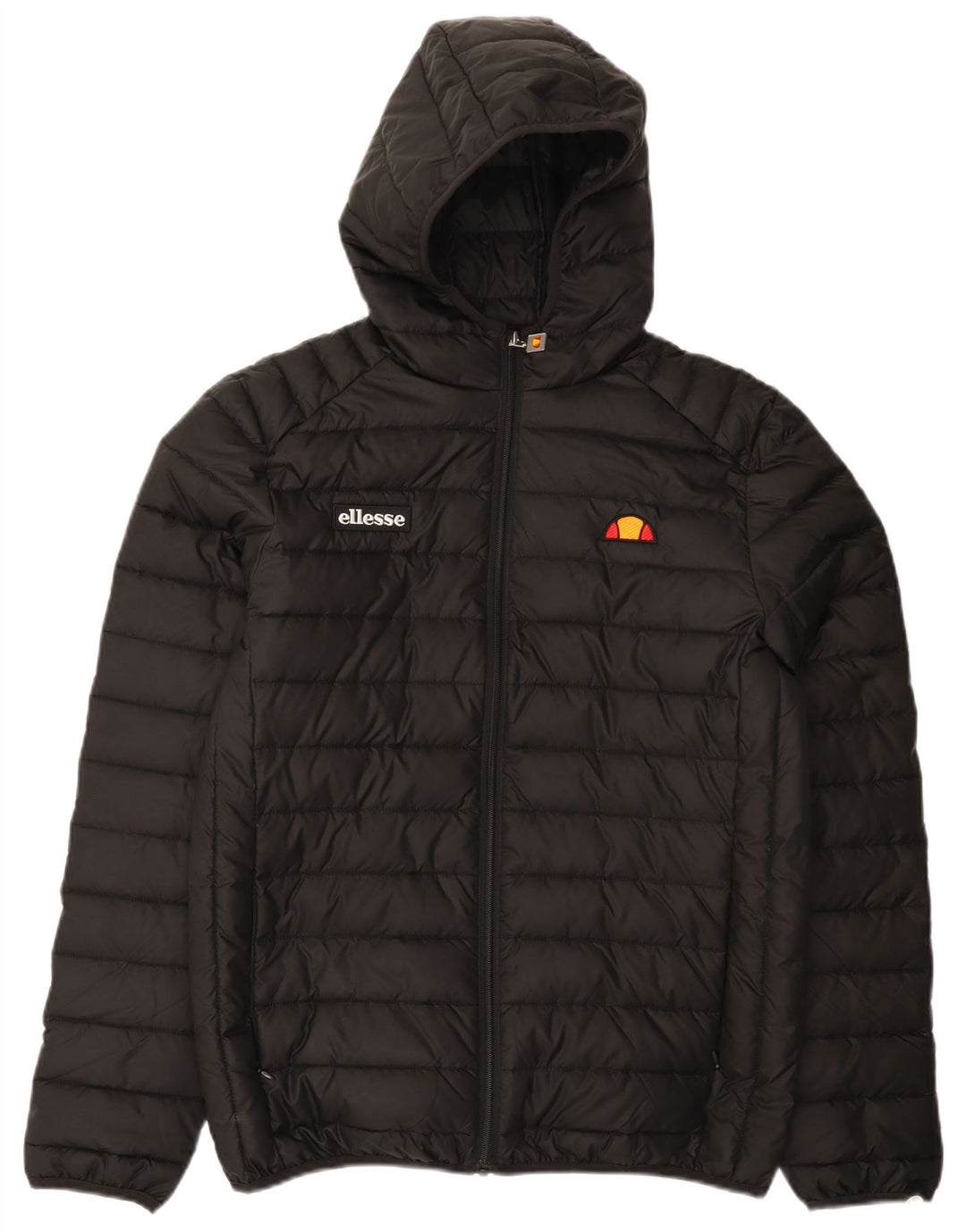 Ellesse Herren-Jacke mit Kapuze, gepolstert, UK 38, Mittelschwarz, Polyester