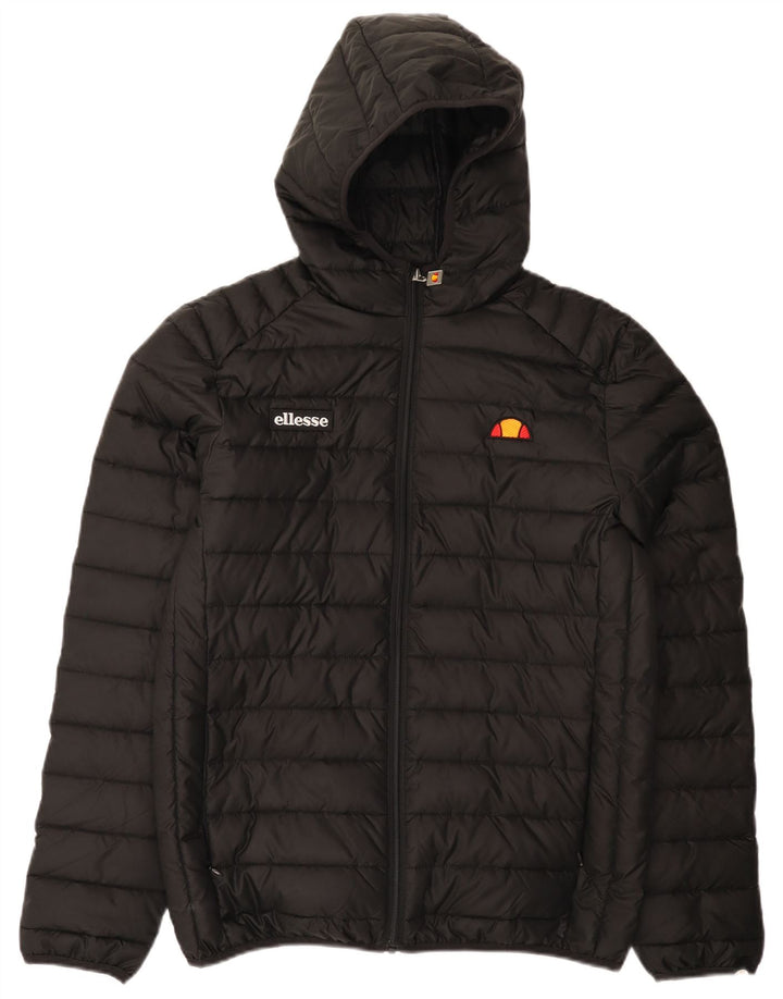 Ellesse Herren-Jacke mit Kapuze, gepolstert, UK 38, Mittelschwarz, Polyester