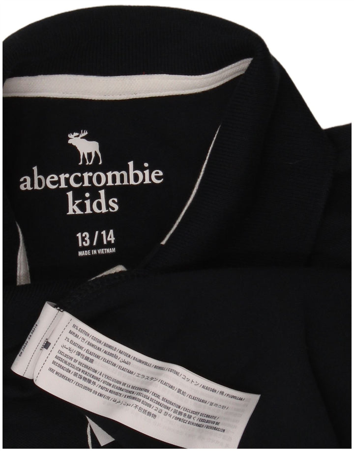 ABERCROMBIE & FITCH Poloshirt für Jungen, 13–14 Jahre, marineblaue Baumwolle