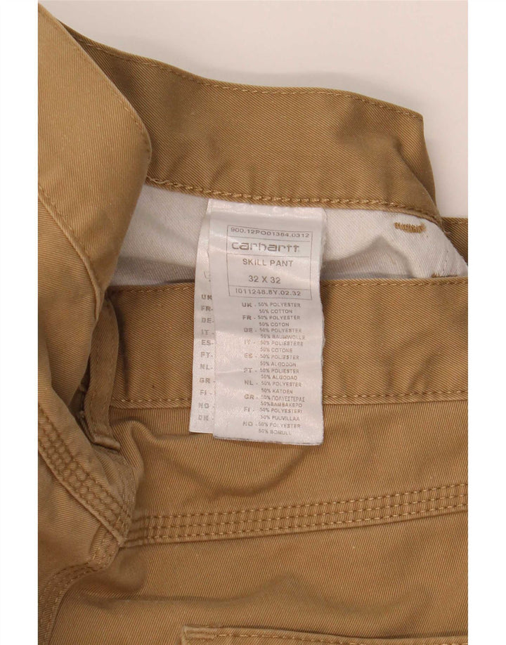 Carhartt Herren Gerade Freizeithose W32 L32 Braunes Polyester
