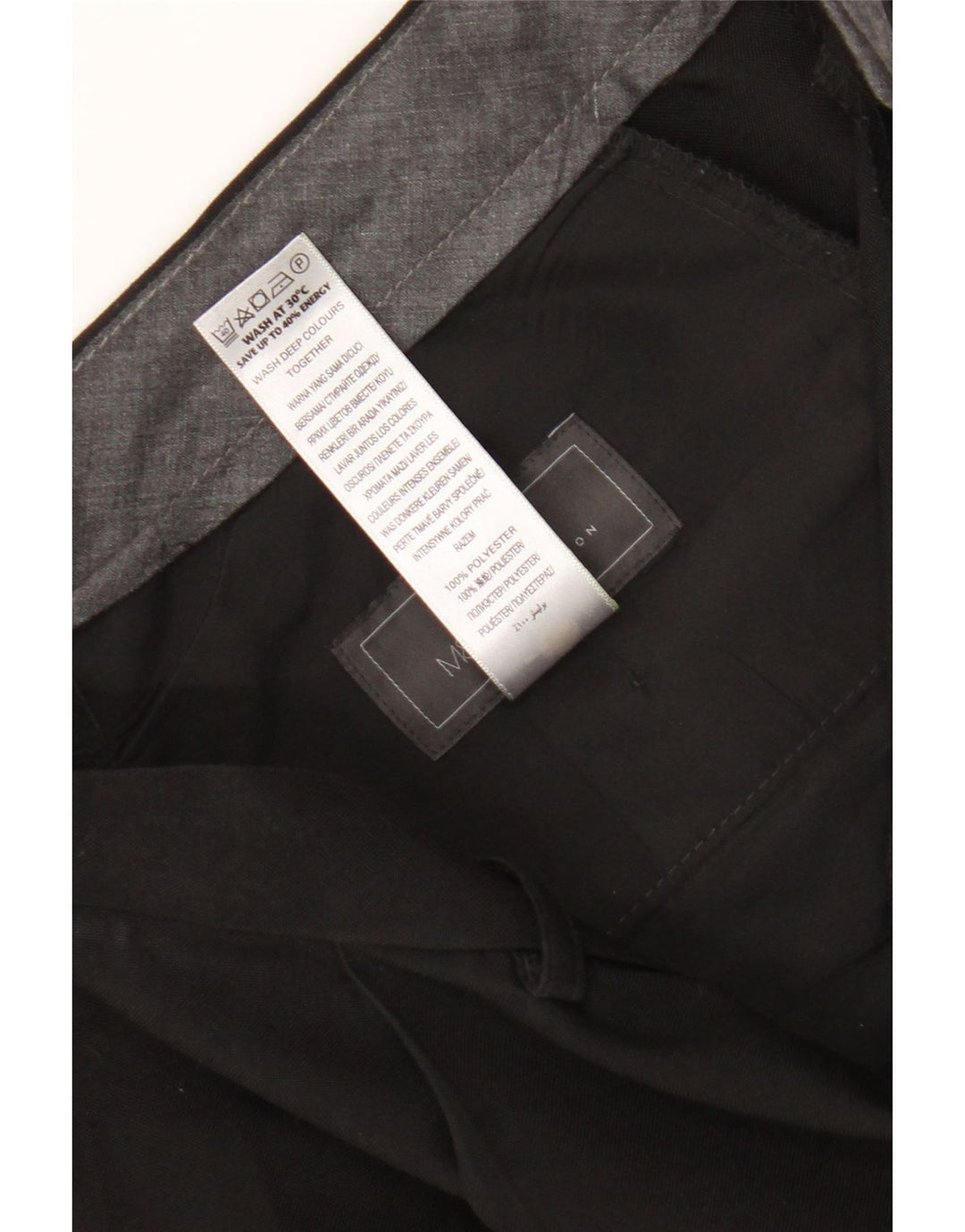 Marks & Spencer Herren Pegged Anzughose W36 L31 Schwarz Polyester