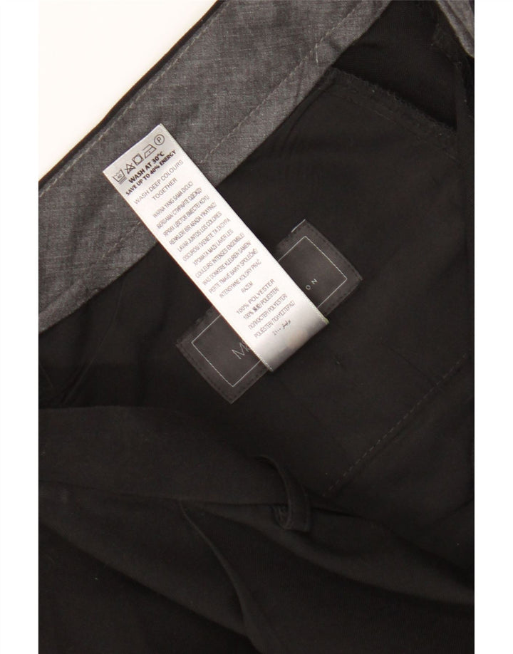 Marks & Spencer Herren Pegged Anzughose W36 L31 Schwarz Polyester