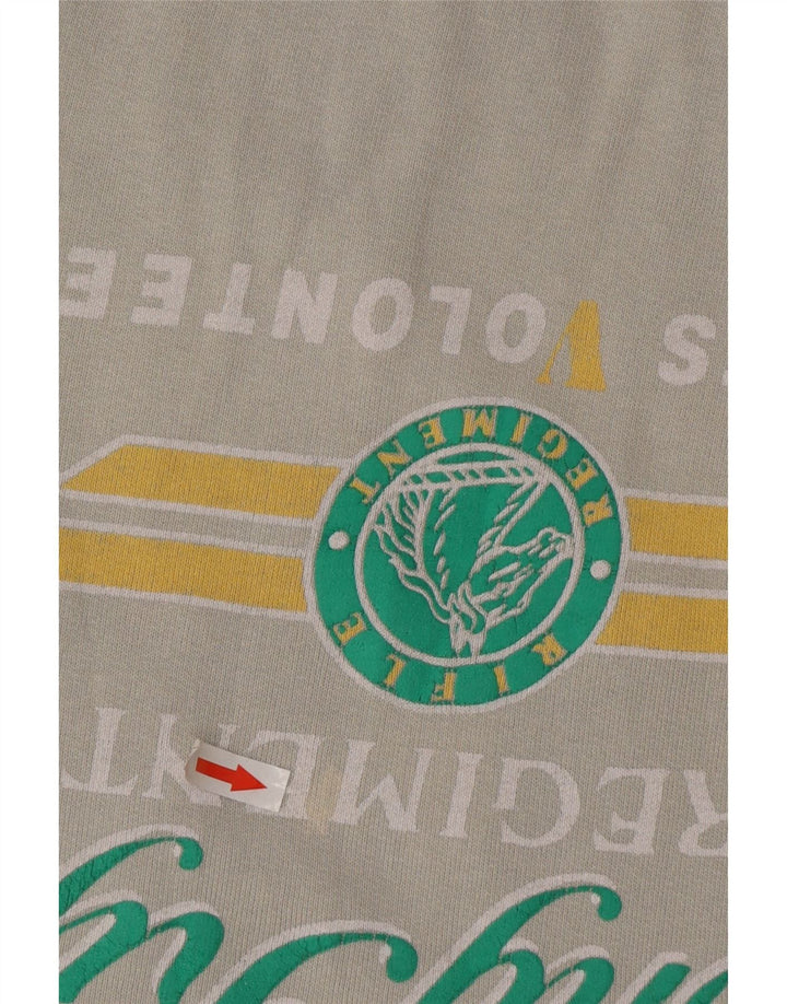 RIFLE Herren-Sweatshirt mit Grafik, groß, aus grauer Baumwolle