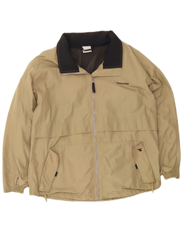 Diadora Herren Regenjacke UK 42 XL Beige Polyamid