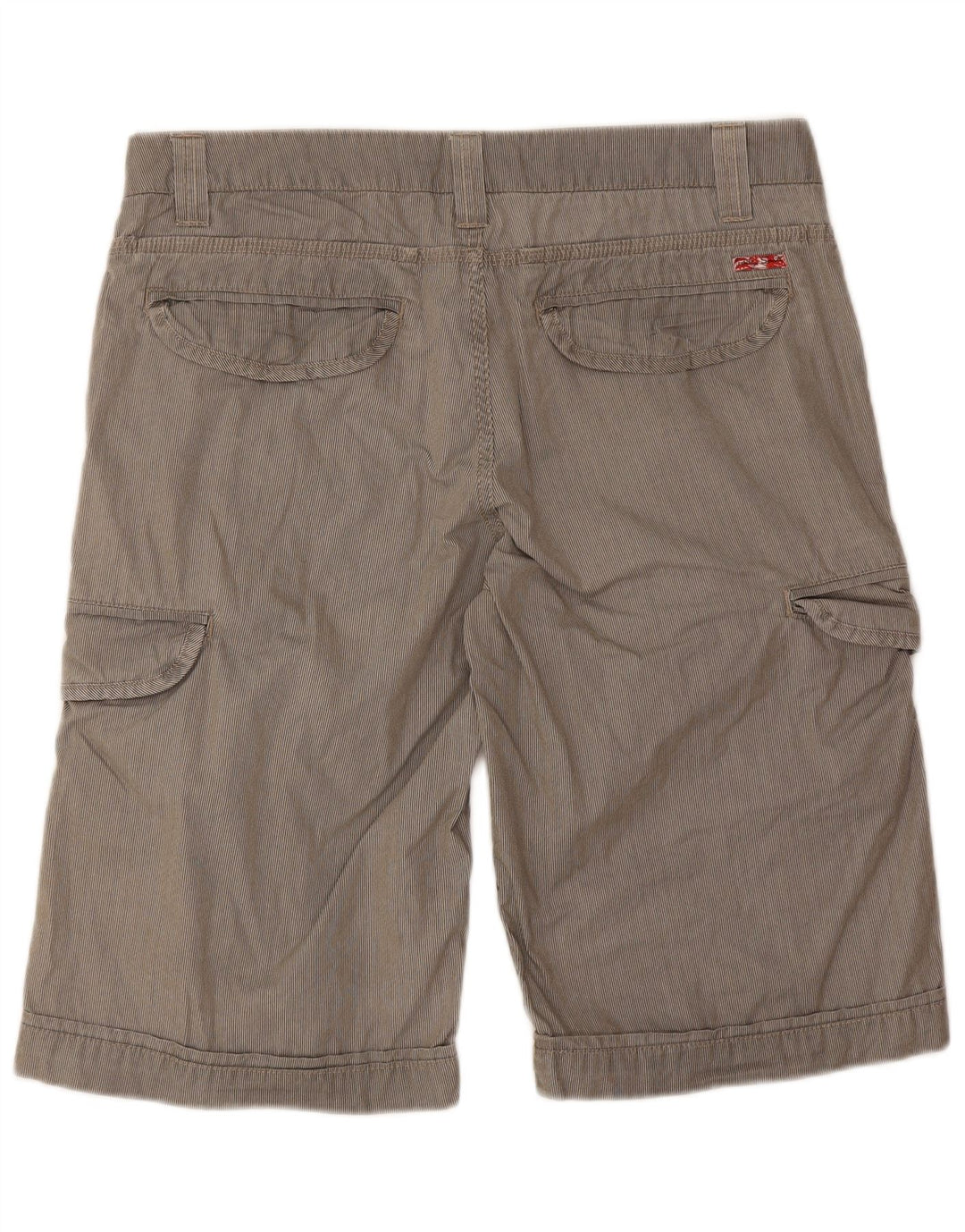Teddy Smith Herren Cargoshorts W32 mittelgraue Nadelstreifen-Baumwolle