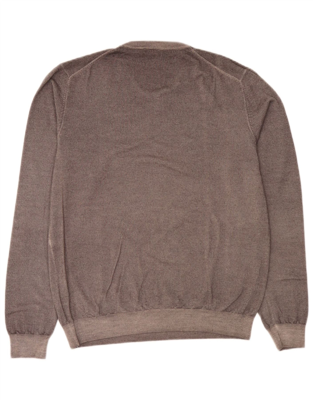 Sun68 Herren-Pullover mit V-Ausschnitt, große graue Wolle