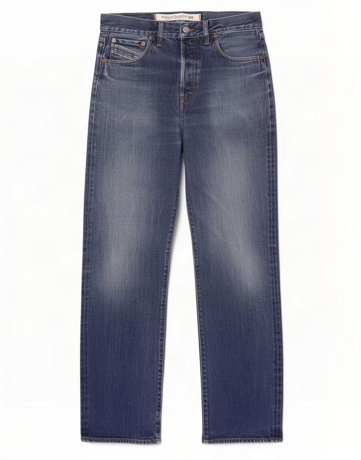 Diesel Herren Straight Jeans W32 L32 Blaue Baumwolle