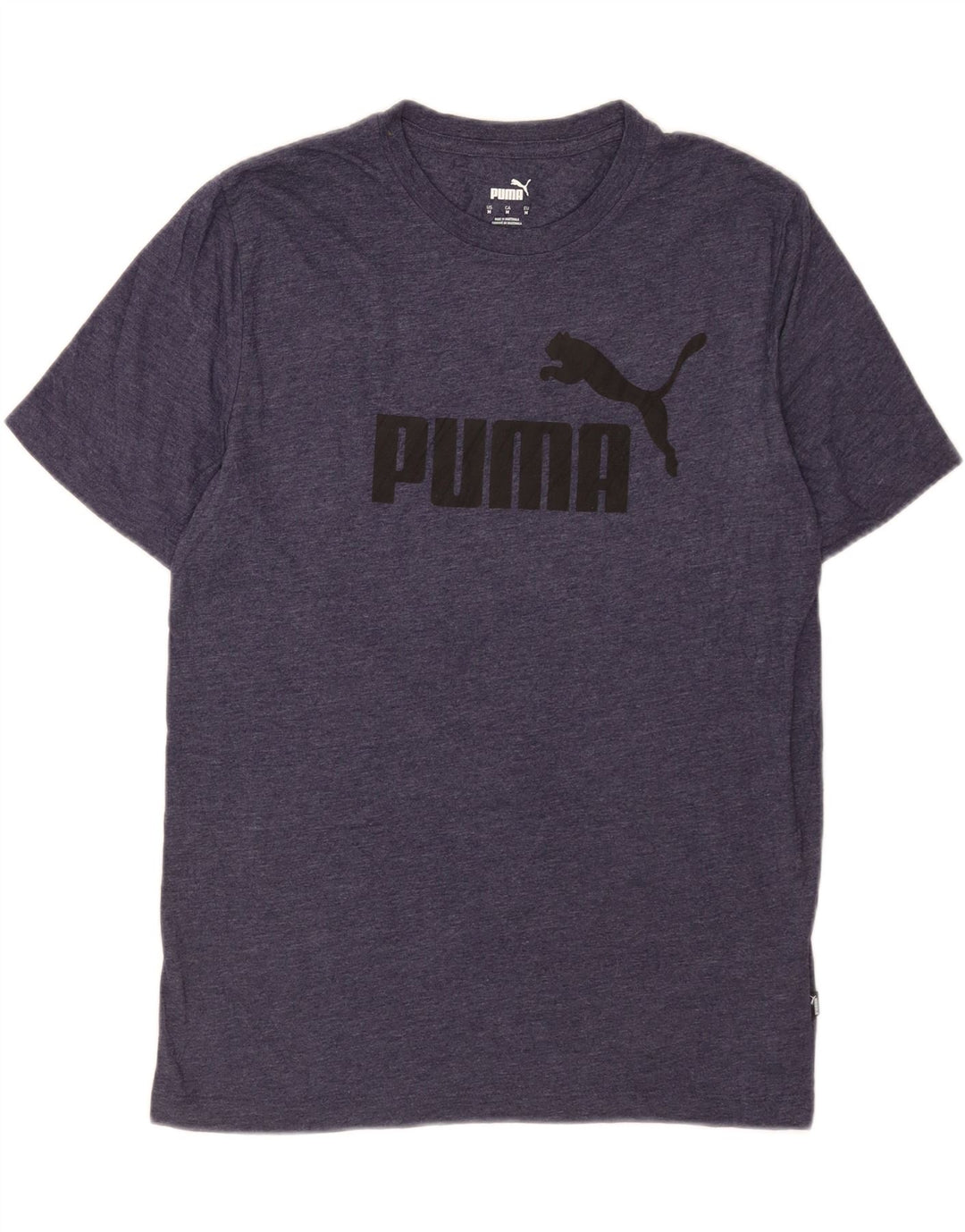 Puma Herren-T-Shirt mit Grafik, mittelgroß, marineblau gesprenkelte Baumwolle
