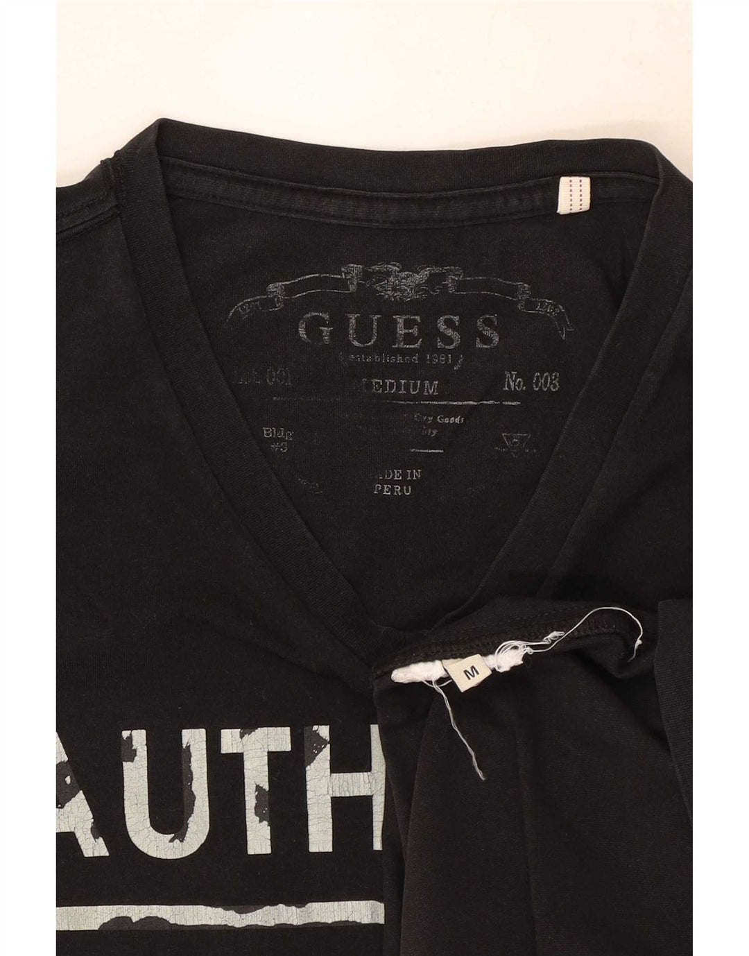 Guess Herren-T-Shirt mit Grafik, mittelgroß, Schwarz