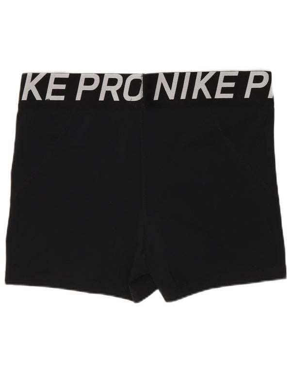 Nike Damen Graphic Sport Shorts UK 18 XL W30 Schwarz Polyester
