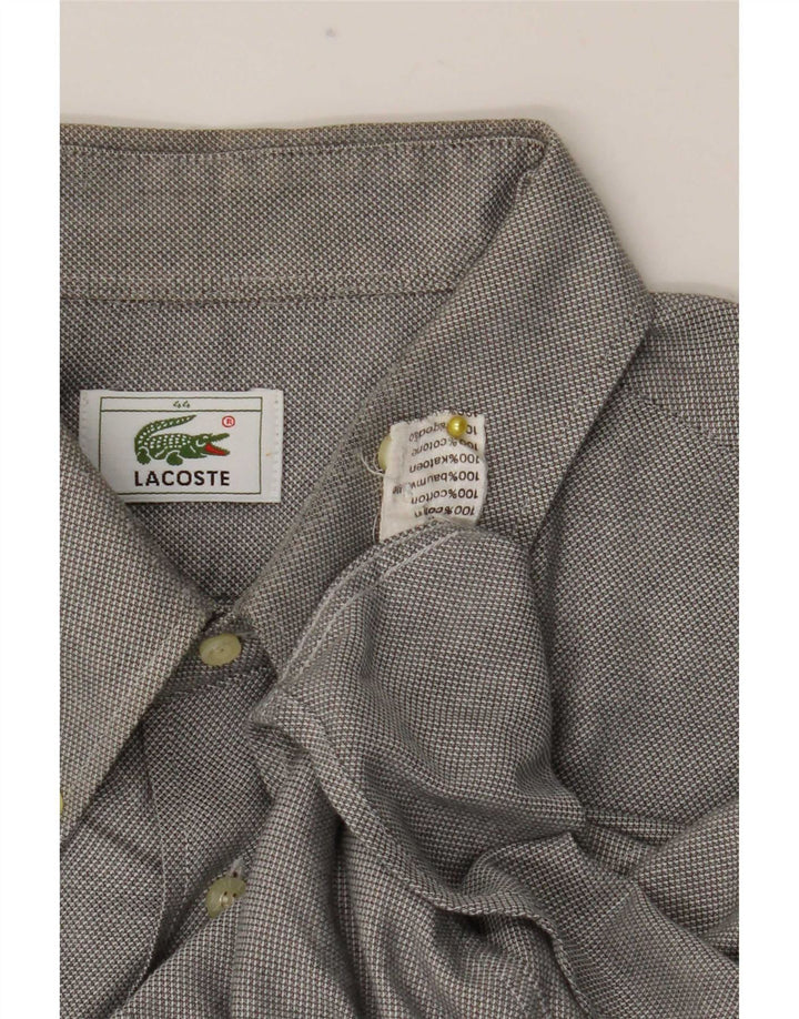 Lacoste Herrenhemd Größe 44 XL Graue Baumwolle