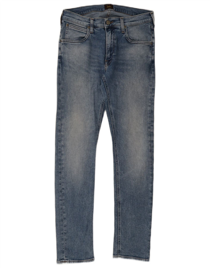 Lee Herren Luke Slim Jeans W31 L30 Blaue Baumwolle