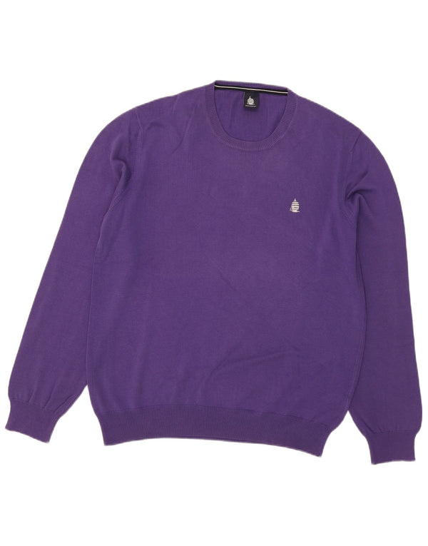 Marina Yachting Herren-Pullover mit Rundhalsausschnitt, 2XL, lila Baumwolle