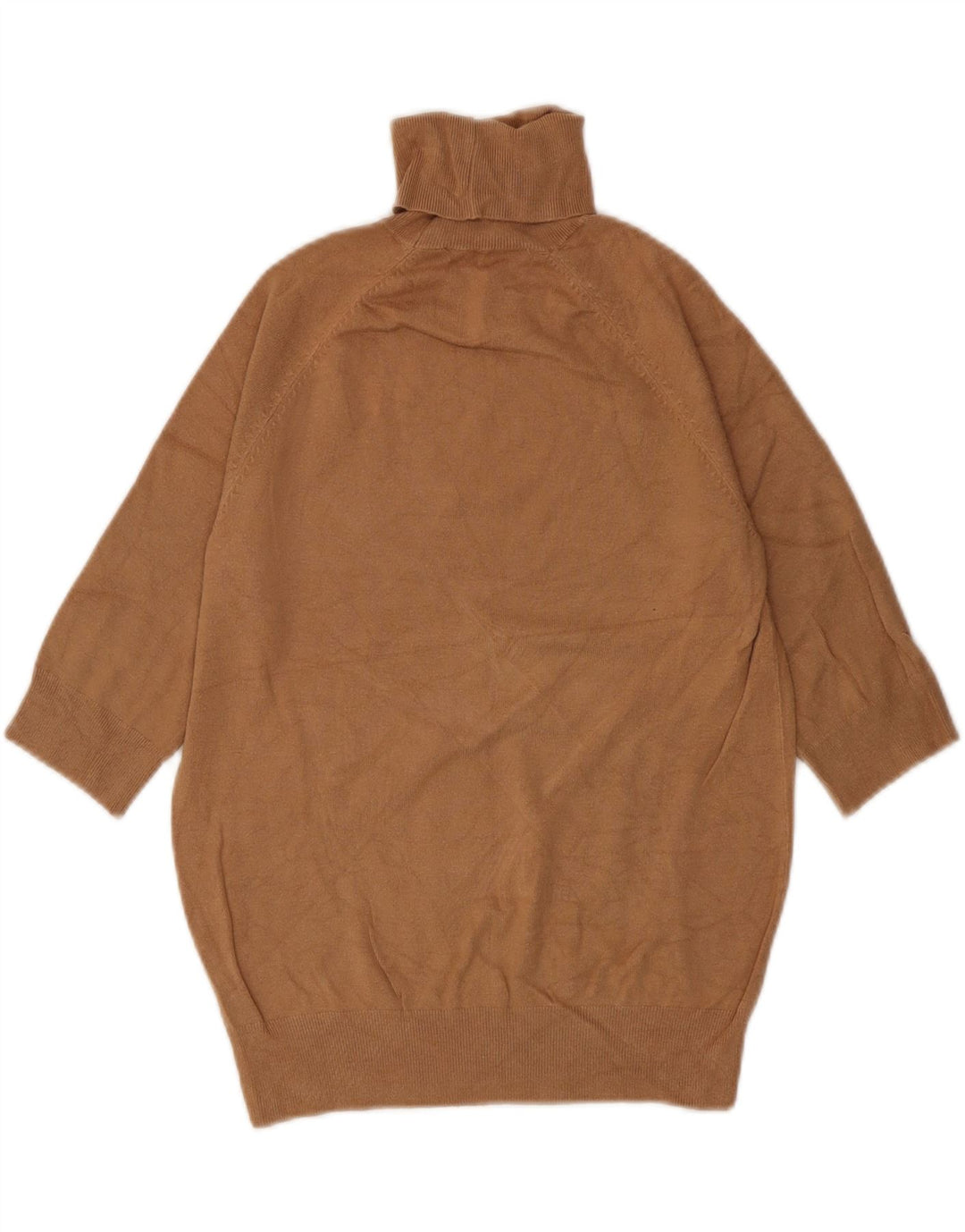 Zara Damen-Pullover mit Rollkragen, 3/4-Ärmel, UK-Gr. 12, Mittelbraun