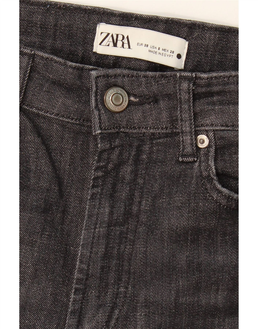 ZARA Womens Slim Jeans EU 38 Small W28 L28 Black Cotton Vintage Zara and Second-Hand Zara from Messina Hembry 