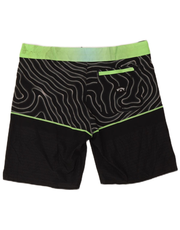 Billabong Herren-Badeshorts, großes, schwarzes, geometrisches Polyester