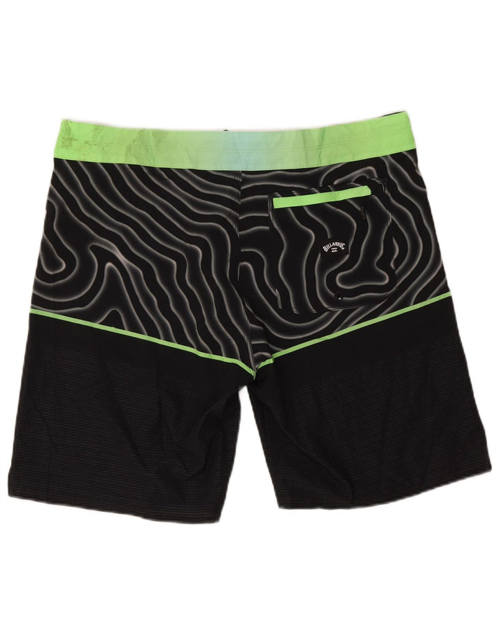 Billabong Herren-Badeshorts, großes, schwarzes, geometrisches Polyester