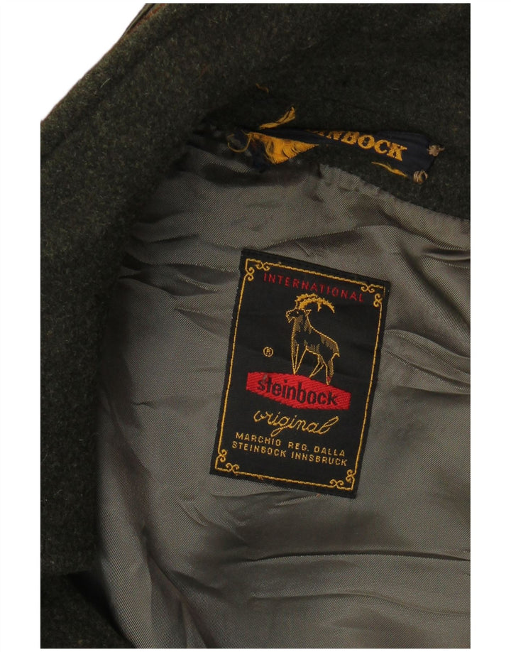 Steinbock Herren-Dufflecoat mit Kapuze, UK 40, Größe L, Khaki