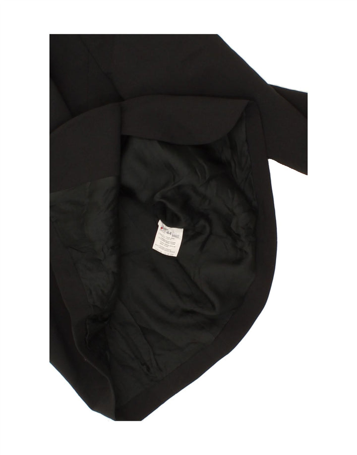 SISLEY Womens 3 Button Blazer Jacket IT 44 Medium Black Polyester Vintage Sisley and Second-Hand Sisley from Messina Hembry 