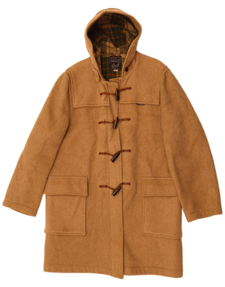 Gloverall Damen Dufflecoat mit Kapuze UK 42 XL Beige Wolle