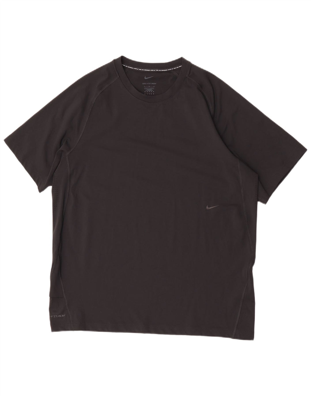 Nike Herren Dri Fit T-Shirt Top Large Schwarz Polyester