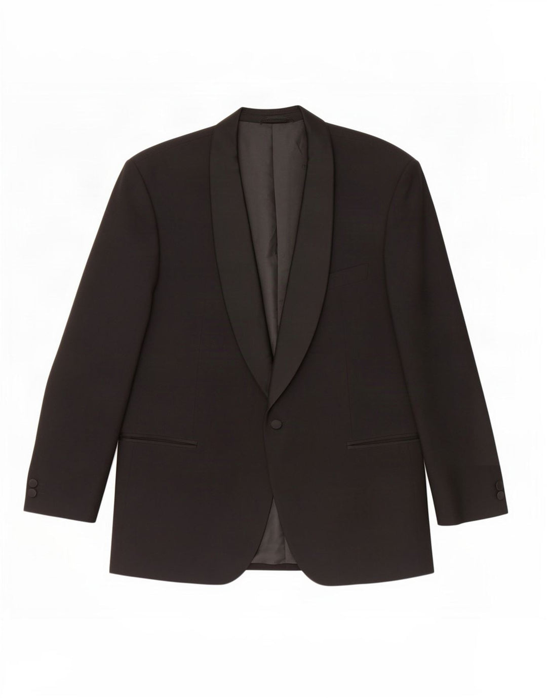 Wilvorst Herren-Blazer mit 1 Knopf, UK 38, mittelschwarze Wolle