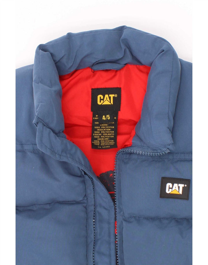 Wattierte Weste für Jungen von Caterpillar, 4–5 Jahre, blaues Polyester