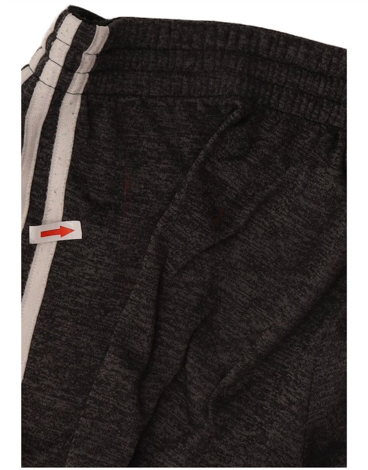 Adidas Herren-Trainingshose, Jogginghose, groß, grau geflecktes Polyester