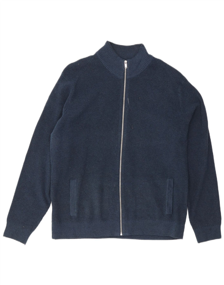 Marks & Spencer Herren Strickjacke XL Marineblau Polyester