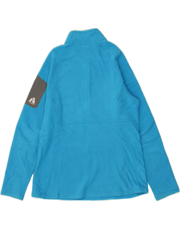 EDDIE BAUER Womens Zip Neck Fleece Jumper UK 16 Large Blue Polyester Vintage Eddie Bauer and Second-Hand Eddie Bauer from Messina Hembry 