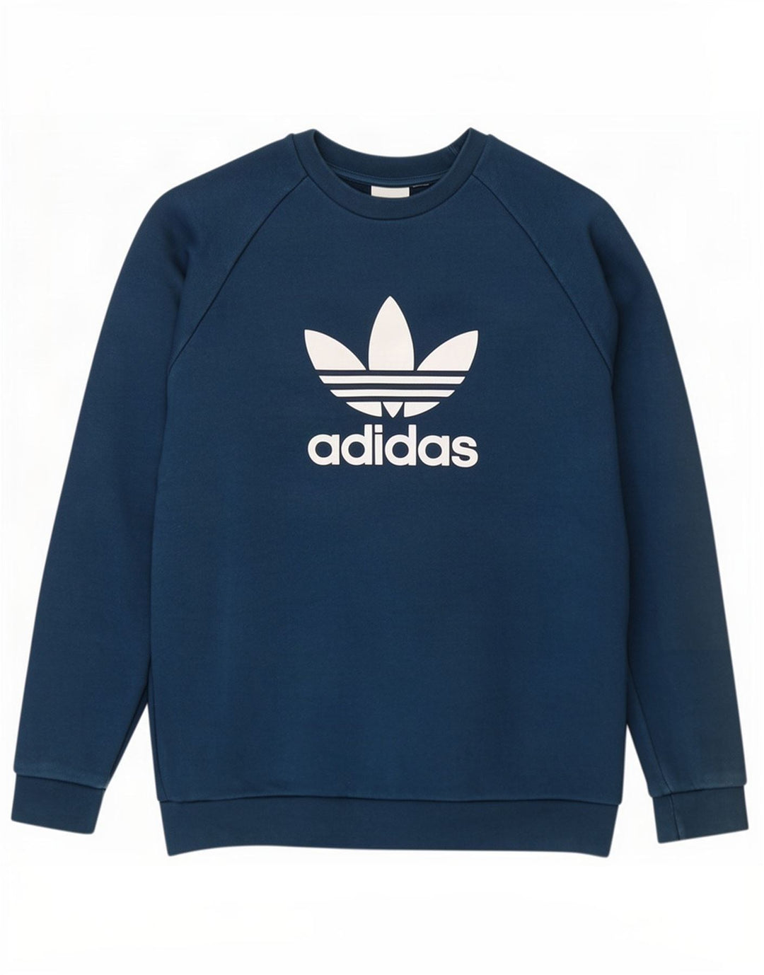 Adidas Herren Grafik-Sweatshirt-Pullover aus mittelblauer Baumwolle
