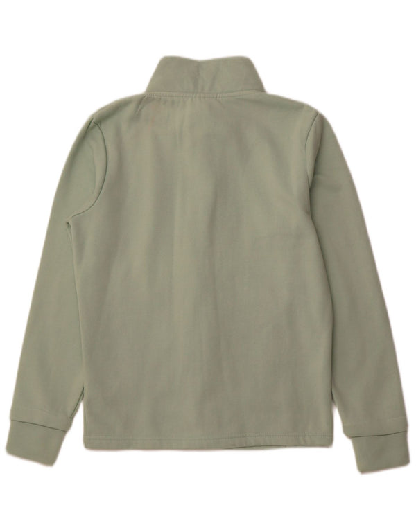 BENCH Grafik-Trainingsanzugoberteil für Damen, UK 12, mittelgrüne Baumwolle