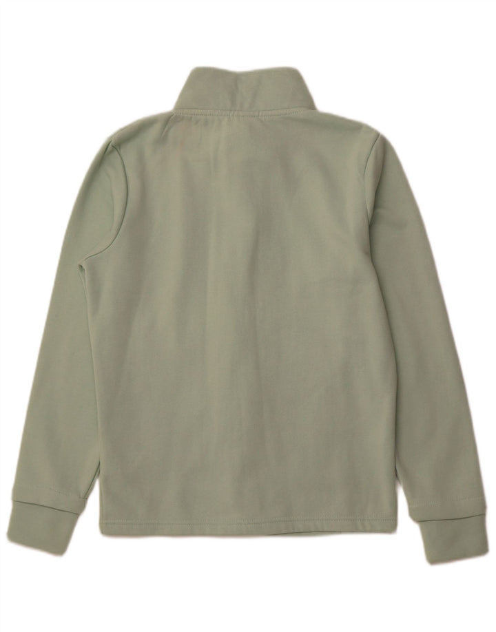 BENCH Grafik-Trainingsanzugoberteil für Damen, UK 12, mittelgrüne Baumwolle