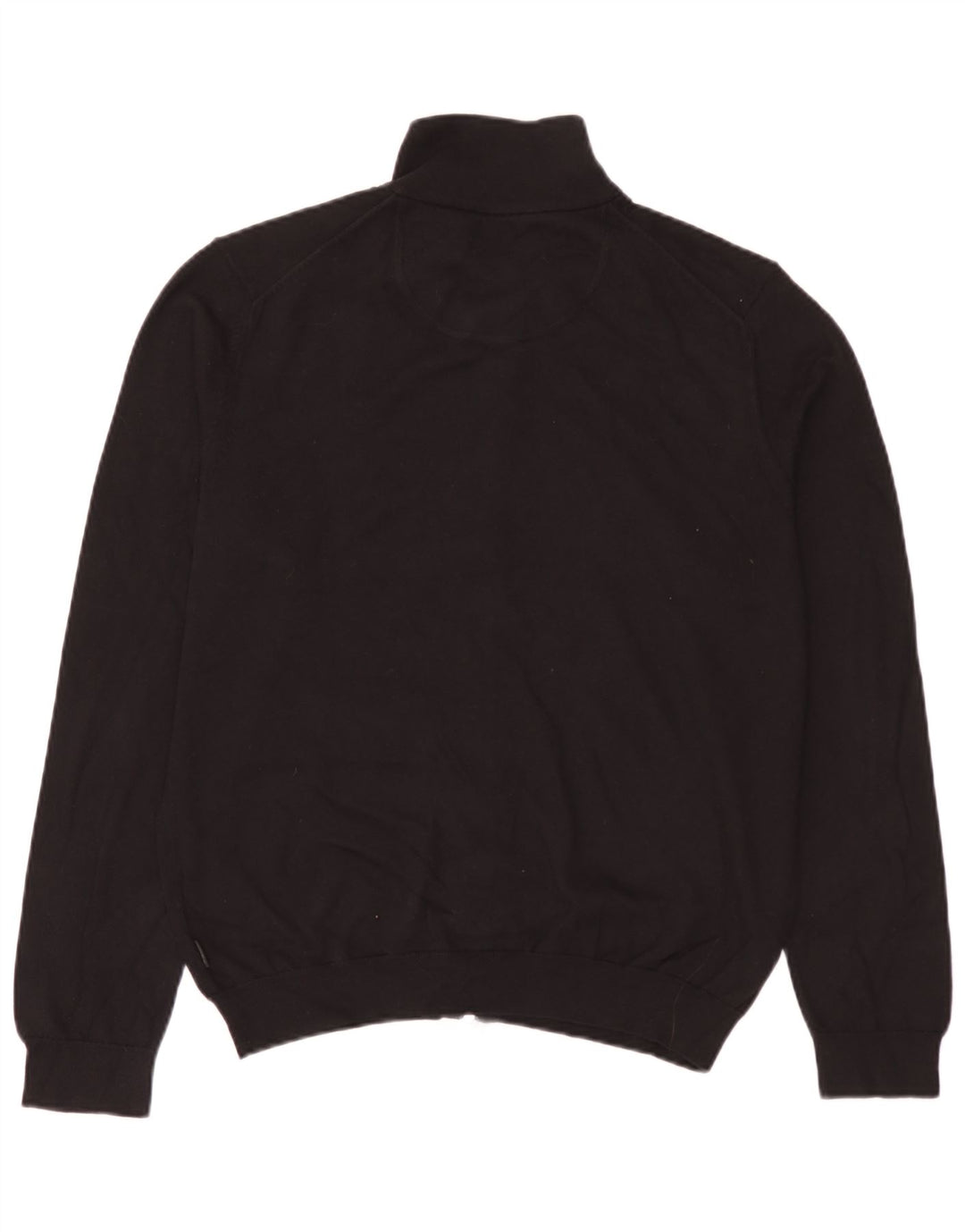 Hugo Boss Herren-Strickjacke mit normaler Passform, große schwarze Baumwolle