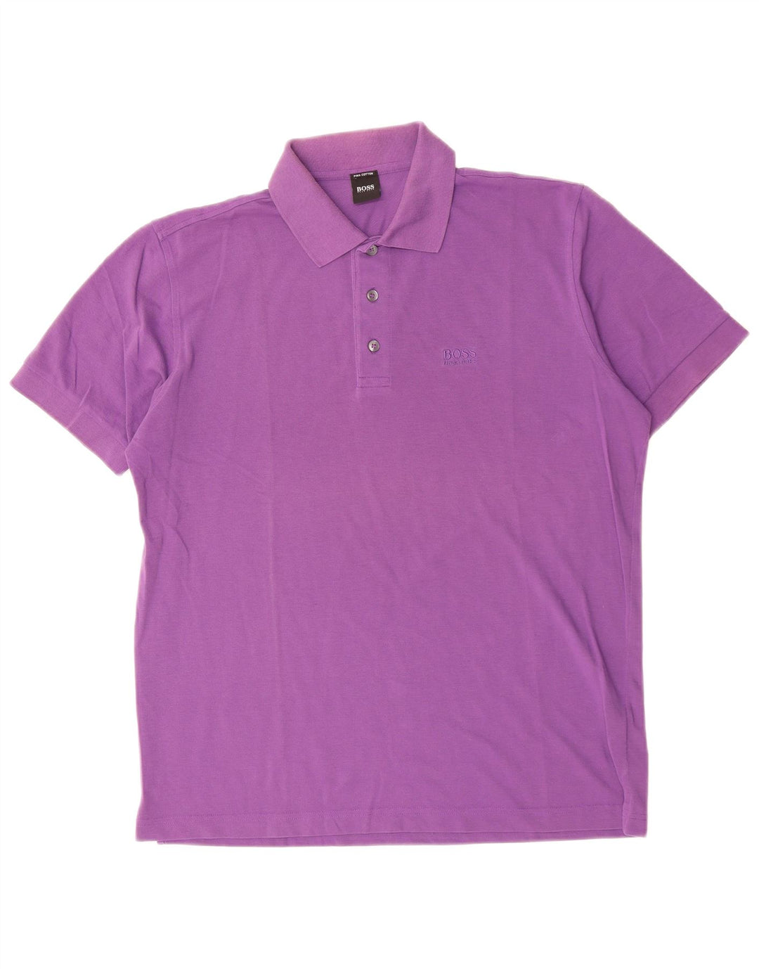 HUGO BOSS Herren-Poloshirt aus mittelvioletter Baumwolle