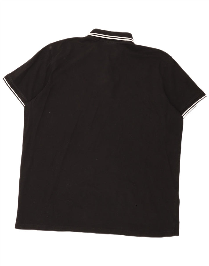 Kappa Herren Poloshirt 3XL Schwarz Baumwolle