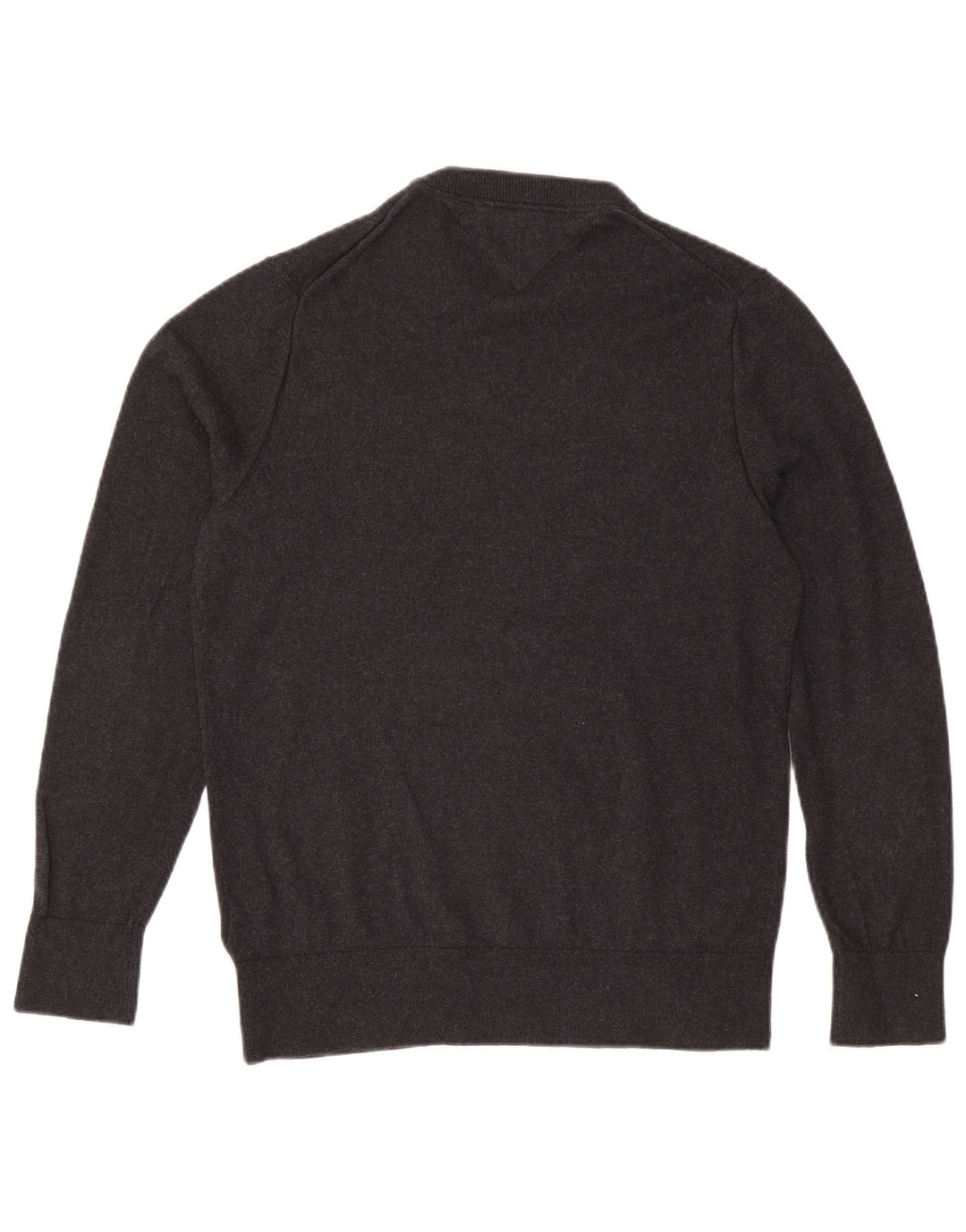 Tommy Hilfiger Herren-Pullover mit Rundhalsausschnitt, mittelgraue Baumwolle
