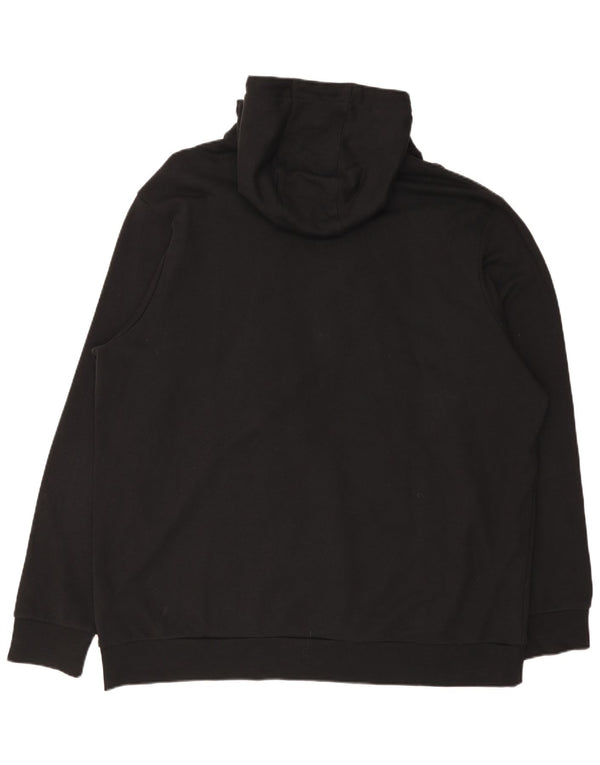 Hugo Boss Herren-Kapuzenpullover mit Grafik, 4XL, schwarze Baumwolle