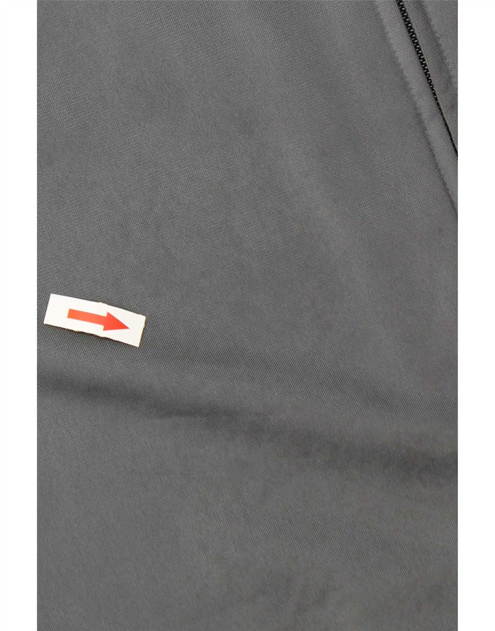 Adidas Herren-Trainingsanzug mit grafischem Oberteil, mittelgraues Polyester