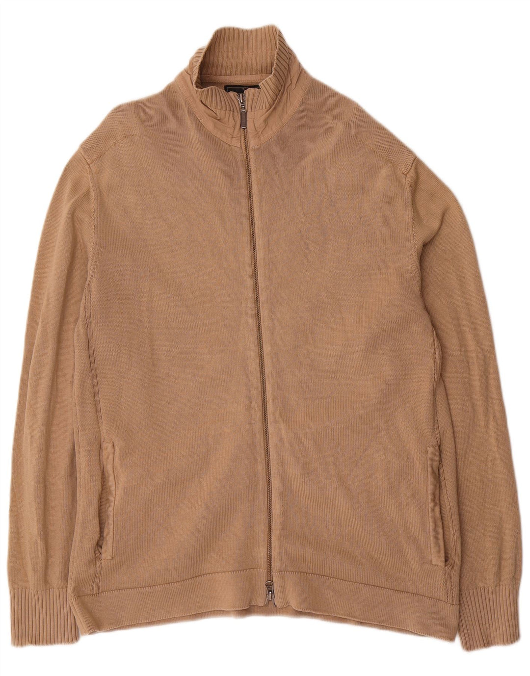Marlboro Classics Herren-Cardigan-Pullover 2XL Beige Baumwolle