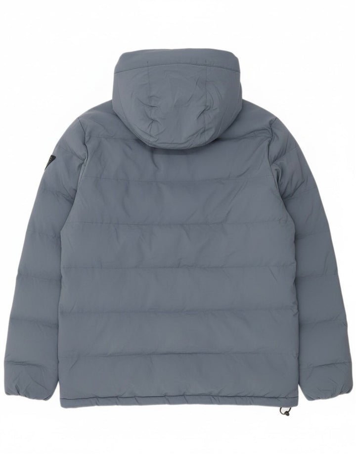 Musto gepolsterte Herrenjacke mit Kapuze, UK 38, Mittelblau, Polyester