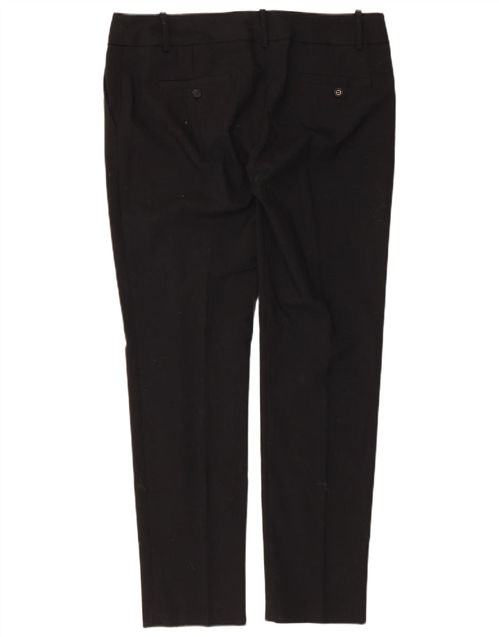 Zara Damen Slim Chino Hose EU 42 Large W32 L30 Schwarz Polyester