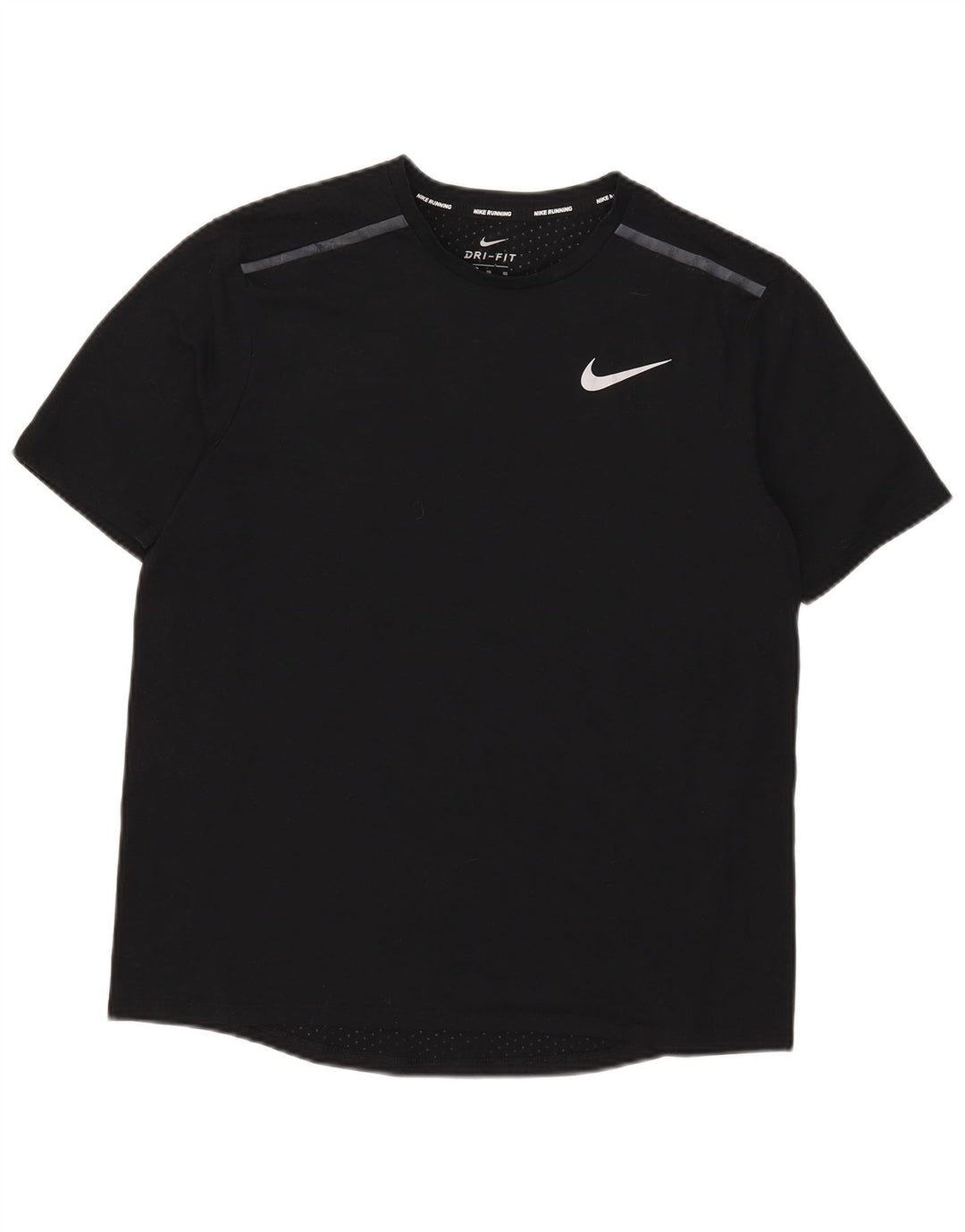 Nike Damen Dri Fit T-Shirt Top UK 18 XL Schwarz Polyester