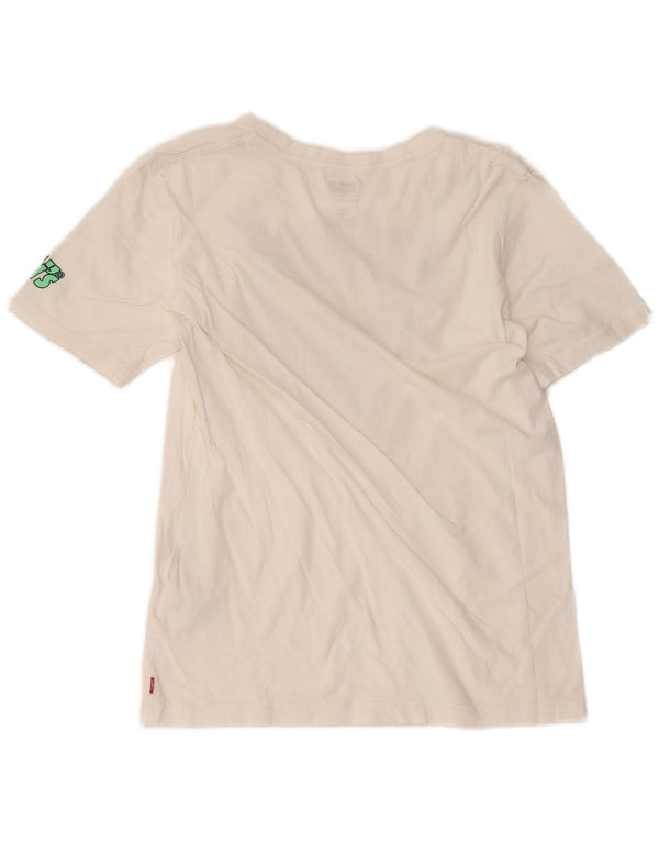 Levi's Jungen-T-Shirt mit Grafik, 15–16 Jahre, weiße Baumwolle