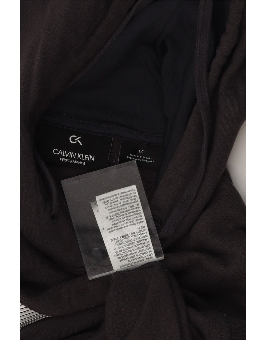 CALVIN KLEIN Mens Performance Graphic Hoodie Jumper Large Grey Cotton Vintage Calvin Klein and Second-Hand Calvin Klein from Messina Hembry 