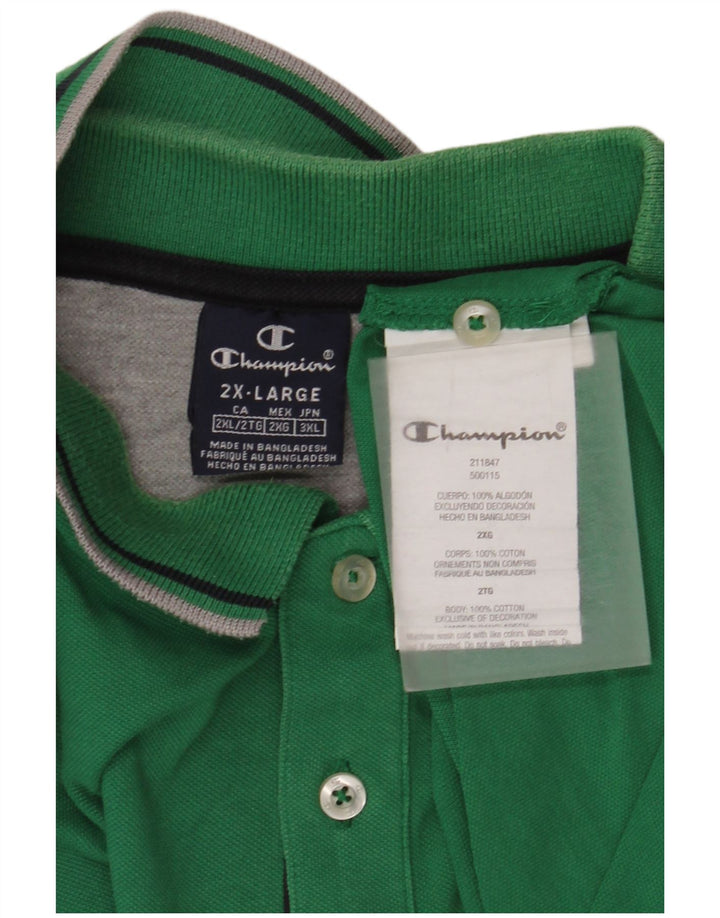 Champion Herren Poloshirt 2XL Grüne Baumwolle