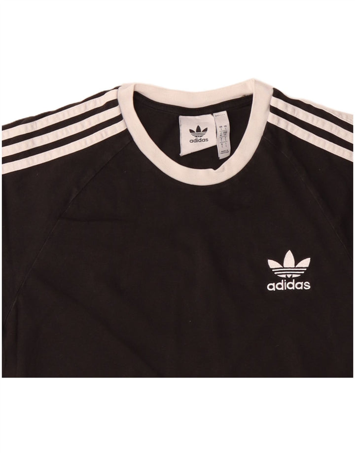 ADIDAS Herren T-Shirt Top Small Schwarz Baumwolle