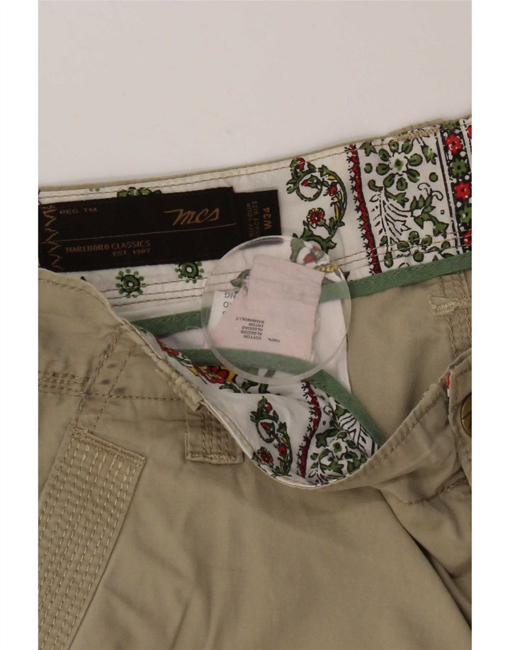 Marlboro Classics Herren-Cargoshorts W34, große Khaki-Baumwolle